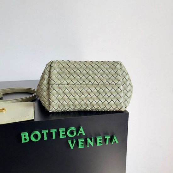 Migliore Repliche Bottega Veneta Mini Cabat Borsa Travertino Intrecciato Agnello Economiche Outlet Online