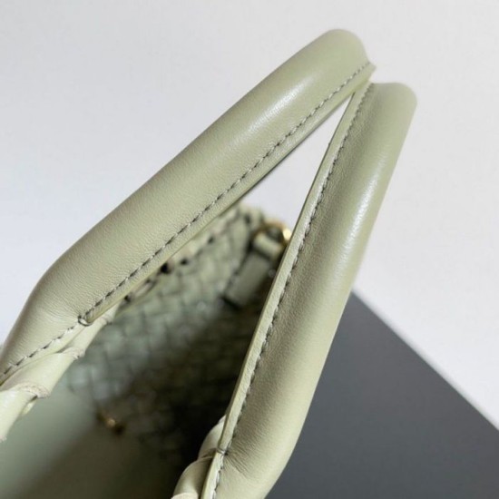 Migliore Repliche Bottega Veneta Mini Cabat Borsa Travertino Intrecciato Agnello Economiche Outlet Online