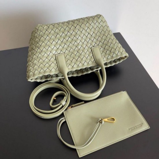 Migliore Repliche Bottega Veneta Mini Cabat Borsa Travertino Intrecciato Agnello Economiche Outlet Online