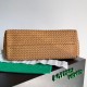 Migliore Repliche Borsa Cabat media Bottega Veneta agnello intrecciata color caramello Economiche Outlet Online