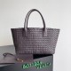 Miglior Falso Borsa Cabat media Bottega Veneta Intrecciato fondente agnello Economiche Premium