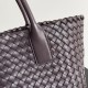 Miglior Falso Borsa Cabat media Bottega Veneta Intrecciato fondente agnello Economiche Premium