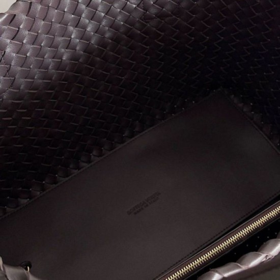 Miglior Falso Borsa Cabat media Bottega Veneta Intrecciato fondente agnello Economiche Premium