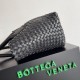 Perfette Qualità Repliche Borsa Cabat media Bottega Veneta agnello intrecciata nera Imitazione
