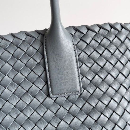 Perfette Qualità Repliche Borsa Bottega Veneta Cabat Media Thunder Intrecciato Agnello Imitazione