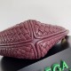 Migliore Repliche Borsa piccola Clicker di Bottega Veneta agnello intrecciata bordeaux Economiche Outlet Online