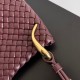 Migliore Repliche Borsa piccola Clicker di Bottega Veneta agnello intrecciata bordeaux Economiche Outlet Online