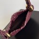 Migliore Repliche Borsa piccola Clicker di Bottega Veneta agnello intrecciata bordeaux Economiche Outlet Online