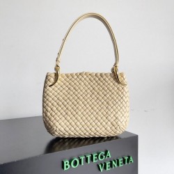Migliore Repliche Bottega Veneta Clicker Borsa Piccola Porridge Intrecciato agnello Economiche Outlet Online
