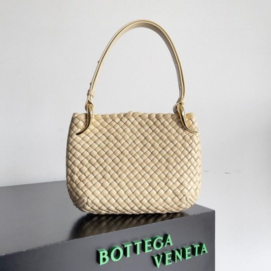 Migliore Repliche Bottega Veneta Clicker Borsa Piccola Porridge Intrecciato agnello Economiche Outlet Online