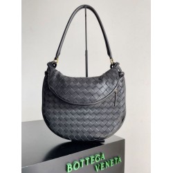 Migliore Repliche Borsa Bottega Veneta Gemelli Media Agnello Intrecciato Nera Economiche Outlet Online