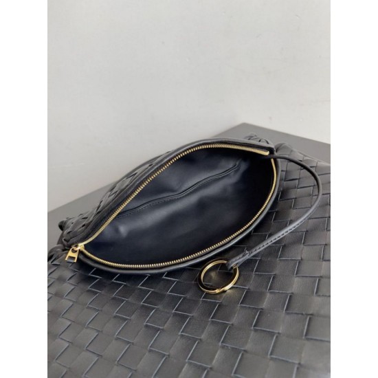 Migliore Repliche Borsa Bottega Veneta Gemelli Media Agnello Intrecciato Nera Economiche Outlet Online