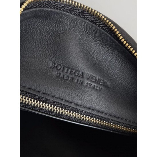 Migliore Repliche Borsa Bottega Veneta Gemelli Media Agnello Intrecciato Nera Economiche Outlet Online