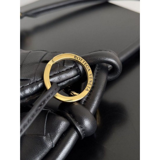 Migliore Repliche Borsa Bottega Veneta Gemelli Media Agnello Intrecciato Nera Economiche Outlet Online