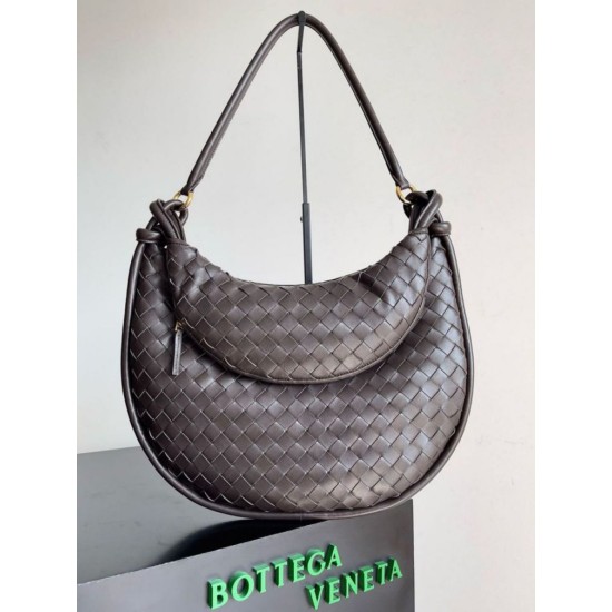 Migliore Repliche Borsa grande Bottega Veneta Gemelli agnello intrecciata fondente Economiche Outlet Online