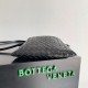 Miglior Falso Bottega Veneta Mini Hop Borsa vitello intrecciata nera Economiche Premium