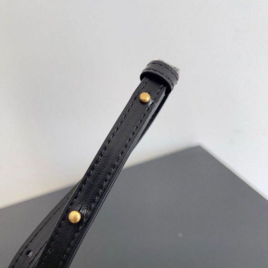 Miglior Falso Bottega Veneta Mini Hop Borsa vitello intrecciata nera Economiche Premium