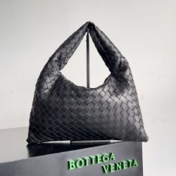 Miglior Falso Borsa Hop Piccola Bottega Veneta Vitello Intrecciato Nero Economiche Premium
