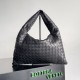 Miglior Falso Borsa Hop Piccola Bottega Veneta Vitello Intrecciato Nero Economiche Premium