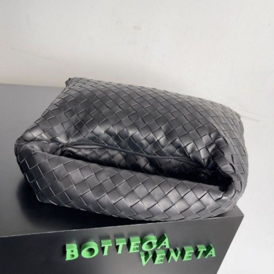 Miglior Falso Borsa Hop Piccola Bottega Veneta Vitello Intrecciato Nero Economiche Premium