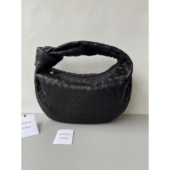 Miglior Falso Bottega Veneta BV Jodie Teen Borsa Nero Intrecciato Economiche Premium
