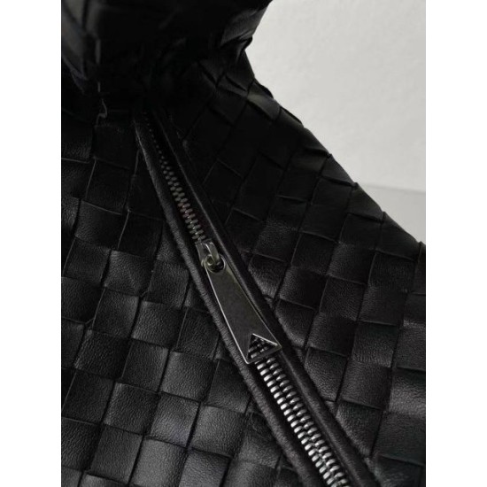 Miglior Falso Bottega Veneta BV Jodie Teen Borsa Nero Intrecciato Economiche Premium