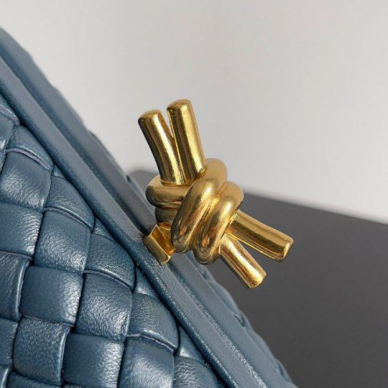 Replica perfetta Bottega Veneta Knot Minaudiere Clutch Space Intrecciato Agnello Imitazione Outlet Online