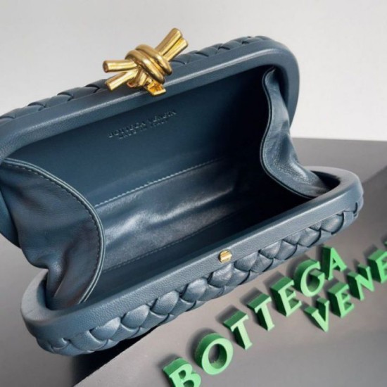 Replica perfetta Bottega Veneta Knot Minaudiere Clutch Space Intrecciato Agnello Imitazione Outlet Online