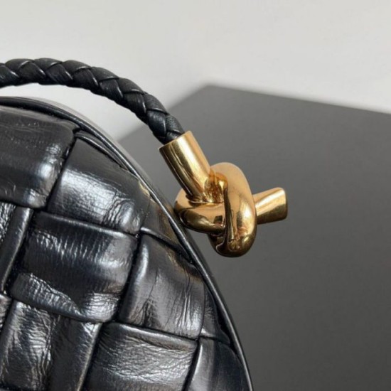 Replica perfetta Bottega Veneta Nodo Minaudiere Su Cinturino Nero Foulard Intreccio  Imitazione Outlet Online