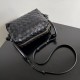 Migliore Repliche Borsa a tracolla Bottega Veneta Piccolo Loop agnello intrecciata nera Economiche Outlet Online