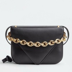 Miglior Falso Bottega Veneta Mount Medium Envelope Borsa vitello nera Economiche Premium