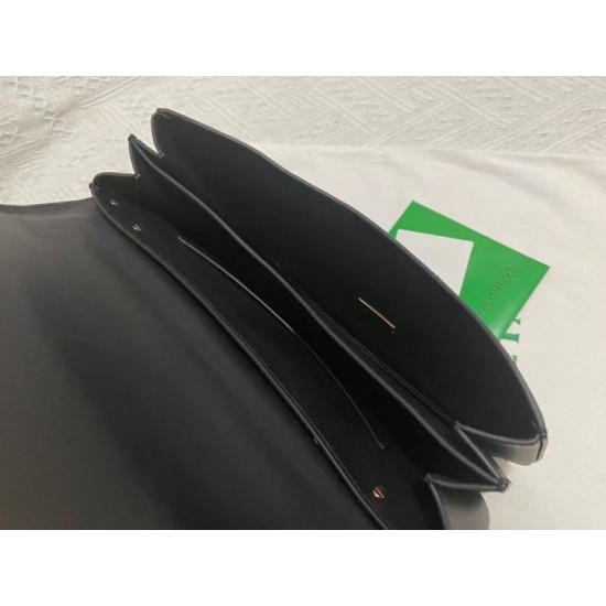 Miglior Falso Bottega Veneta Mount Medium Envelope Borsa vitello nera Economiche Premium