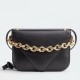 Miglior Falso Bottega Veneta Mount Medium Envelope Borsa vitello nera Economiche Premium