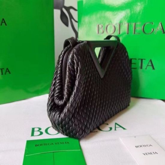 Miglior Falso Bottega Veneta Piccolo Point Borsa Nero Trapuntato Economiche Premium