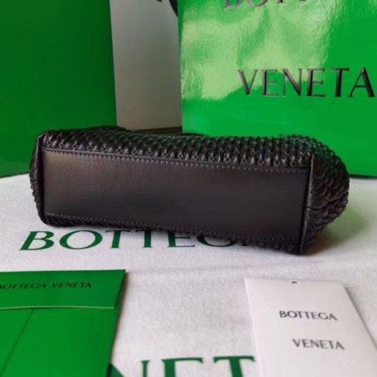 Miglior Falso Bottega Veneta Piccolo Point Borsa Nero Trapuntato Economiche Premium