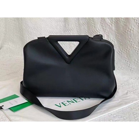 Miglior Falso Borsa Bottega Veneta a punta media con manico superiore Nera  Economiche Premium