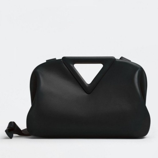 Miglior Falso Borsa Bottega Veneta a punta media con manico superiore Nera  Economiche Premium
