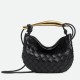 Perfette Qualità Repliche Borsa Mini Bottega Veneta Sardine agnello intrecciata nera Imitazione