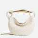 Migliore Repliche Bottega Veneta Mini Borsa Sardine agnello intrecciata bianca Economiche Outlet Online