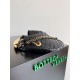 Miglior Falso Bottega Veneta Sardine Piccola Borsa con Catena Nero Agnello Economiche Premium