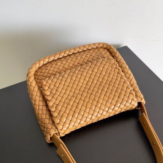 Miglior Falso Borsa piccola Bottega Veneta Cobble Caramello Intrecciato  Economiche Premium
