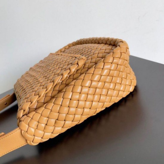 Miglior Falso Borsa piccola Bottega Veneta Cobble Caramello Intrecciato  Economiche Premium
