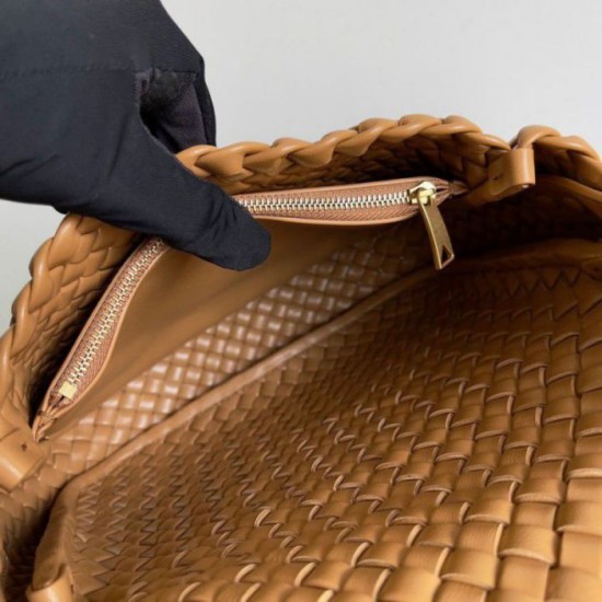 Miglior Falso Borsa piccola Bottega Veneta Cobble Caramello Intrecciato  Economiche Premium