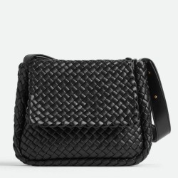 Perfette Qualità Repliche Borsa piccola Bottega Veneta Cobble Intrecciato nero Imitazione