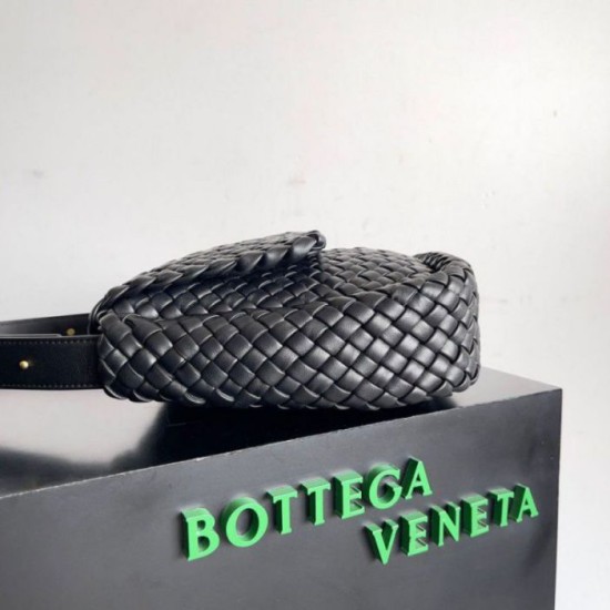 Perfette Qualità Repliche Borsa piccola Bottega Veneta Cobble Intrecciato nero Imitazione