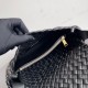 Perfette Qualità Repliche Borsa piccola Bottega Veneta Cobble Intrecciato nero Imitazione