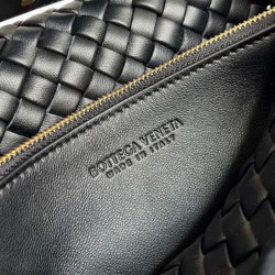 Perfette Qualità Repliche Borsa piccola Bottega Veneta Cobble Intrecciato nero Imitazione