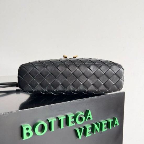 Migliore Repliche Bottega Veneta Bang Bang Vanity Case Nero Intrecciato Economiche Outlet Online