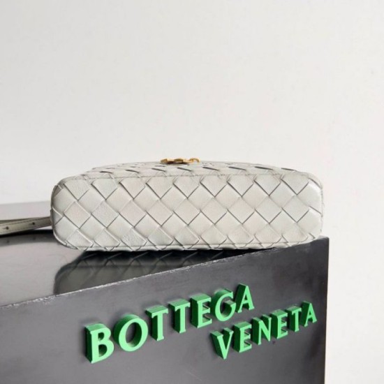 Perfette Qualità Repliche Bottega Veneta Bang Bang Vanity Case Avorio Intrecciato Imitazione