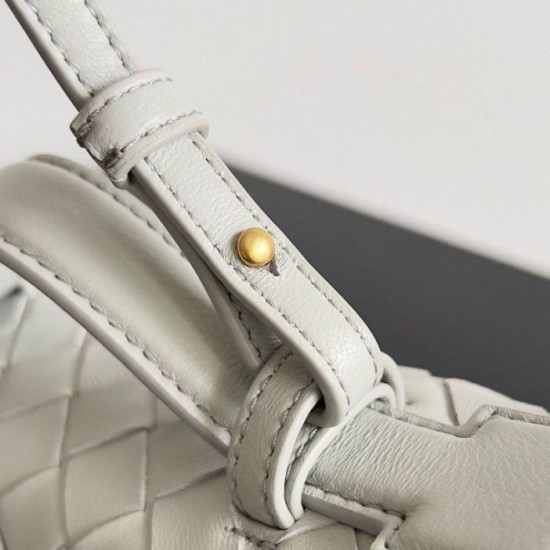 Perfette Qualità Repliche Bottega Veneta Bang Bang Vanity Case Avorio Intrecciato Imitazione